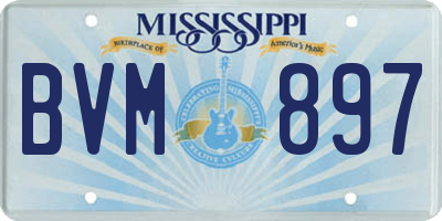 MS license plate BVM897