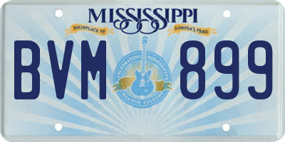 MS license plate BVM899