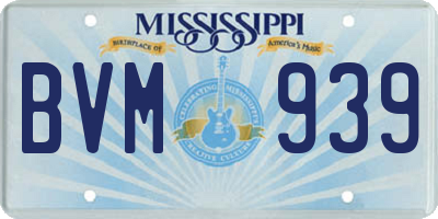 MS license plate BVM939