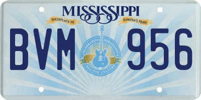 MS license plate BVM956