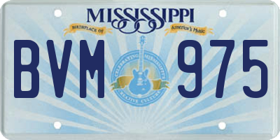 MS license plate BVM975