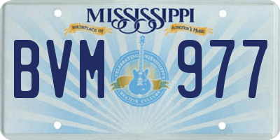 MS license plate BVM977