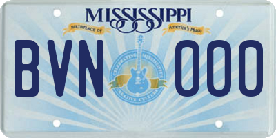 MS license plate BVN000