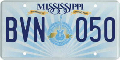 MS license plate BVN050