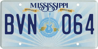 MS license plate BVN064