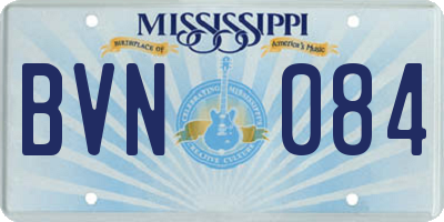 MS license plate BVN084