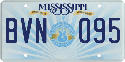 MS license plate BVN095