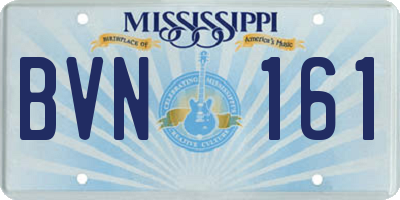 MS license plate BVN161