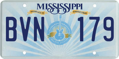 MS license plate BVN179