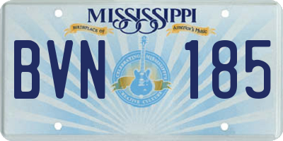 MS license plate BVN185