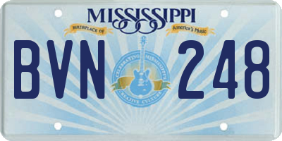 MS license plate BVN248