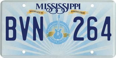 MS license plate BVN264