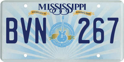 MS license plate BVN267