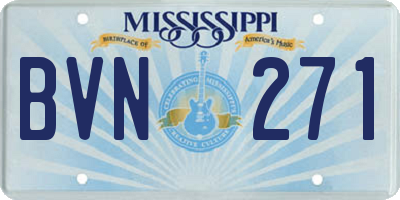 MS license plate BVN271