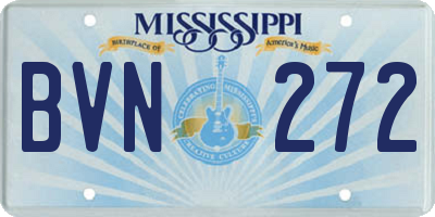 MS license plate BVN272