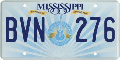 MS license plate BVN276