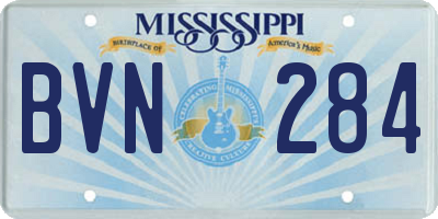 MS license plate BVN284