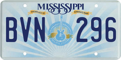 MS license plate BVN296