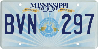 MS license plate BVN297