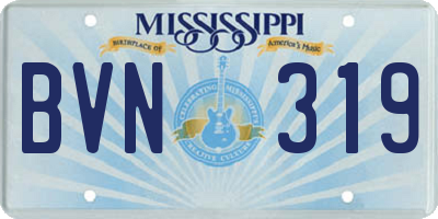 MS license plate BVN319