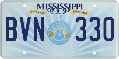 MS license plate BVN330