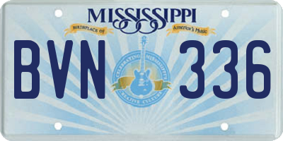MS license plate BVN336
