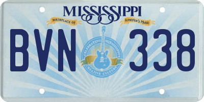MS license plate BVN338