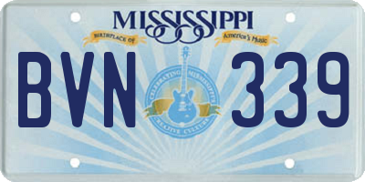 MS license plate BVN339