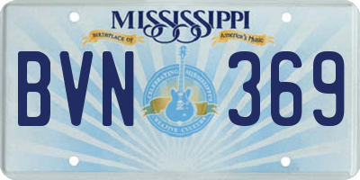 MS license plate BVN369