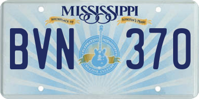 MS license plate BVN370