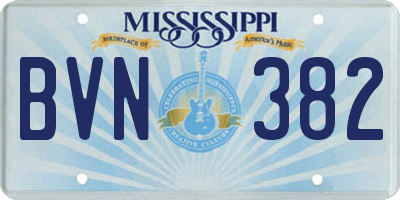 MS license plate BVN382