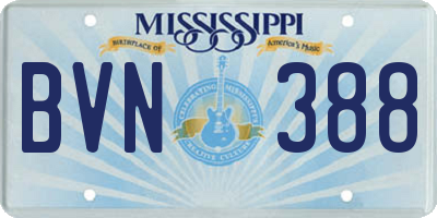 MS license plate BVN388
