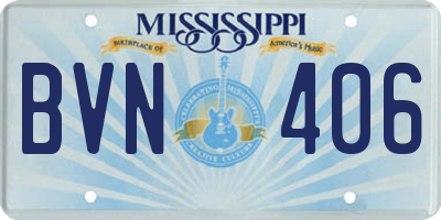 MS license plate BVN406