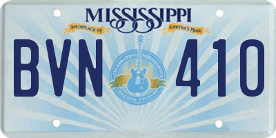 MS license plate BVN410