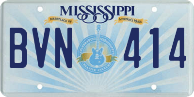 MS license plate BVN414