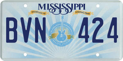 MS license plate BVN424
