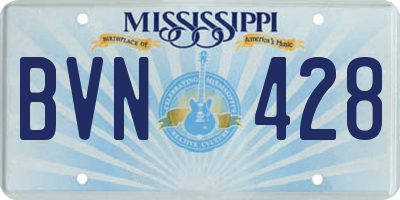 MS license plate BVN428
