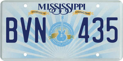 MS license plate BVN435