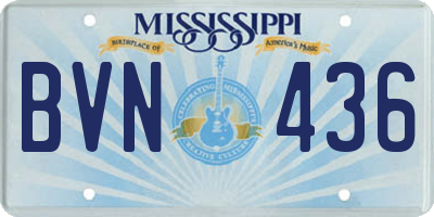 MS license plate BVN436