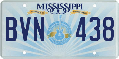 MS license plate BVN438