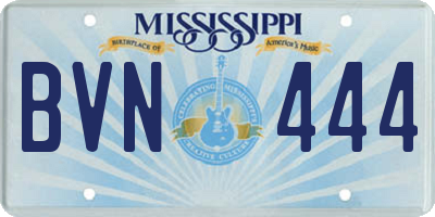 MS license plate BVN444