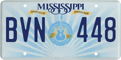 MS license plate BVN448