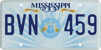 MS license plate BVN459
