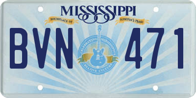 MS license plate BVN471