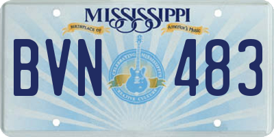 MS license plate BVN483