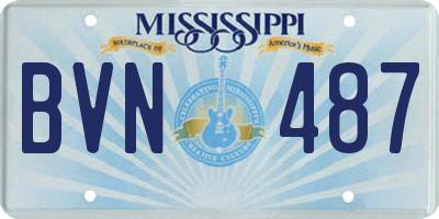 MS license plate BVN487