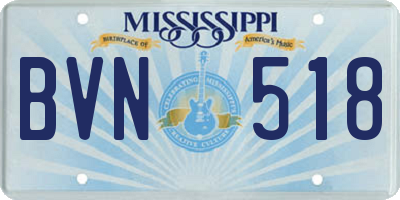 MS license plate BVN518