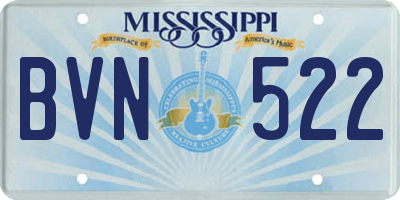 MS license plate BVN522