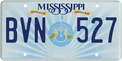 MS license plate BVN527