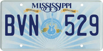 MS license plate BVN529